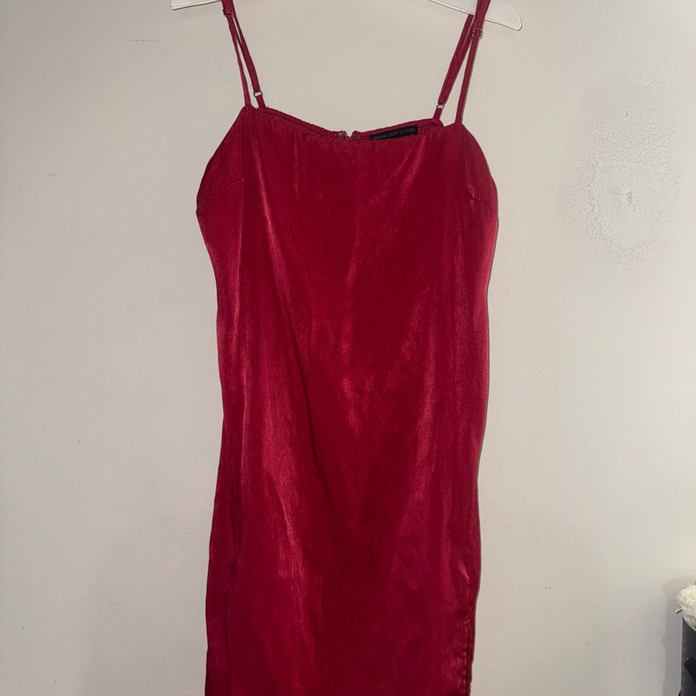 Elegant Red Slip Dress